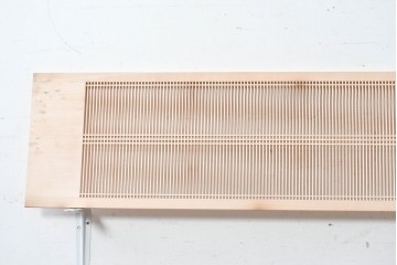 ヴィンテージ建具　昭和後期　職人技が光る細密な筬欄間2枚セット　(R-088998)