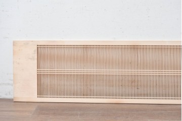 ヴィンテージ建具　昭和後期　職人技が光る細密な筬欄間2枚セット　(R-088998)