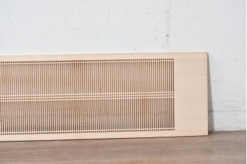 ヴィンテージ建具　昭和後期　職人技が光る細密な筬欄間2枚セット　(R-088998)
