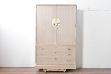 中古　美品　伝統工芸士　田澤謙介作　胴厚・四方丸の加茂総桐箪笥　(R-089002)
