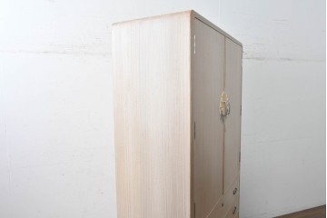 中古　美品　伝統工芸士　田澤謙介作　胴厚・四方丸の加茂総桐箪笥　(R-089002)