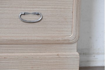 中古　美品　伝統工芸士　田澤謙介作　胴厚・四方丸の加茂総桐箪笥　(R-089002)