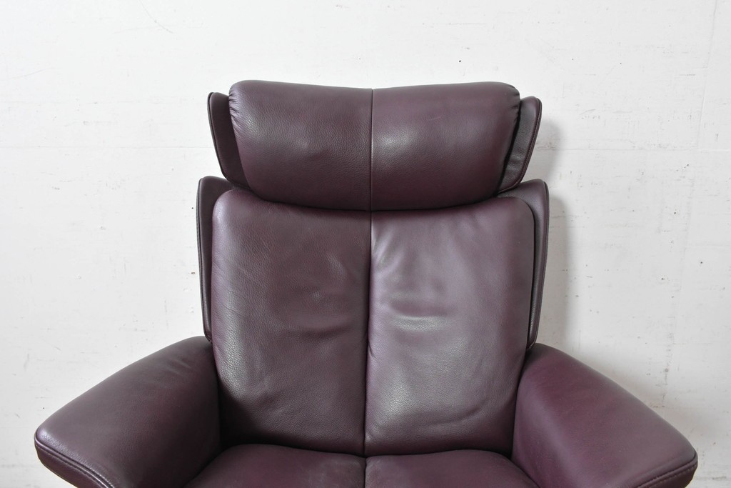 中古　美品　EKORNES(エコーネス)　Stressless Magic(ストレスレス マジック)　シグニチャー　Mサイズ　本革　オットマン付きストレスレスチェア　定価約75万円　(R-089009)