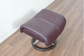 中古　美品　EKORNES(エコーネス)　Stressless Magic(ストレスレス マジック)　シグニチャー　Mサイズ　本革　オットマン付きストレスレスチェア　定価約75万円　(R-089009)
