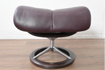 中古　美品　EKORNES(エコーネス)　Stressless Magic(ストレスレス マジック)　シグニチャー　Mサイズ　本革　オットマン付きストレスレスチェア　定価約75万円　(R-089009)