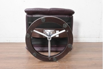 中古　美品　EKORNES(エコーネス)　Stressless Magic(ストレスレス マジック)　シグニチャー　Mサイズ　本革　オットマン付きストレスレスチェア　定価約75万円　(R-089009)