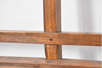 和製アンティーク　レトロ　栓材の素朴な木味が魅力のベンチ　(R-089013)