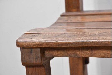 和製アンティーク　レトロ　栓材の素朴な木味が魅力のベンチ　(R-089013)