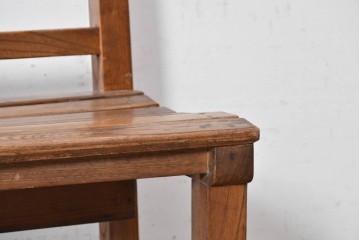 和製アンティーク　レトロ　栓材の素朴な木味が魅力のベンチ　(R-089013)