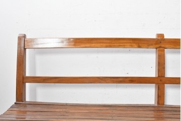 和製アンティーク　レトロ　栓材の素朴な木味が魅力のベンチ　(R-089014)