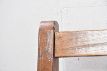 和製アンティーク　レトロ　栓材の素朴な木味が魅力のベンチ　(R-089014)