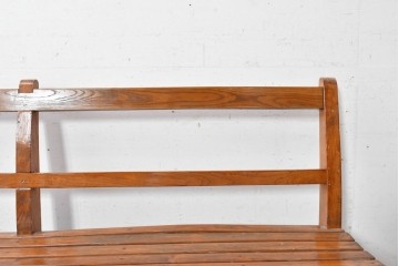和製アンティーク　レトロ　栓材の素朴な木味が魅力のベンチ　(R-089015)