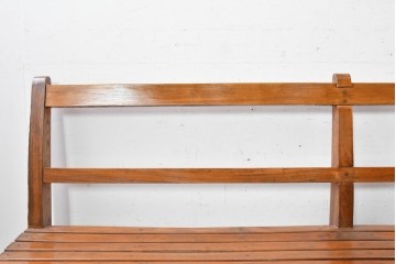 和製アンティーク　レトロ　栓材の素朴な木味が魅力のベンチ　(R-089016)