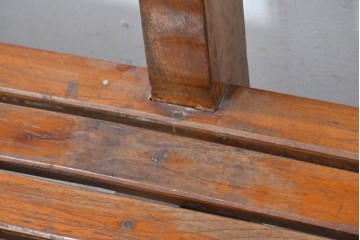 和製アンティーク　レトロ　栓材の素朴な木味が魅力のベンチ　(R-089016)