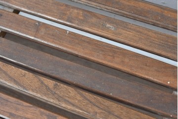 和製アンティーク　レトロ　栓材の素朴な木味が魅力のベンチ　(R-089017)