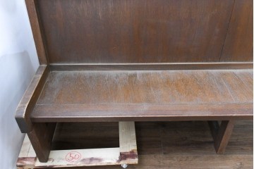 ヨーロッパヴィンテージ　特大!!　幅270cm超え　圧倒的な存在感のチャーチベンチ　(R-089021)