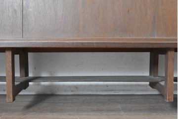 ヨーロッパヴィンテージ　特大!!　幅270cm超え　圧倒的な存在感のチャーチベンチ　(R-089021)