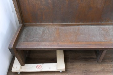 ヨーロッパヴィンテージ　特大!!　幅270cm超え　圧倒的な存在感のチャーチベンチ　(R-089022)