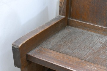 ヨーロッパヴィンテージ　特大!!　幅270cm超え　圧倒的な存在感のチャーチベンチ　(R-089022)