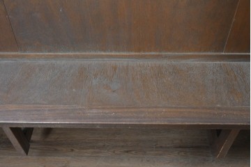 ヨーロッパヴィンテージ　特大!!　幅270cm超え　圧倒的な存在感のチャーチベンチ　(R-089022)