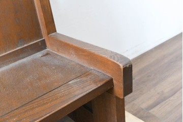 ヨーロッパヴィンテージ　特大!!　幅270cm超え　圧倒的な存在感のチャーチベンチ　(R-089022)