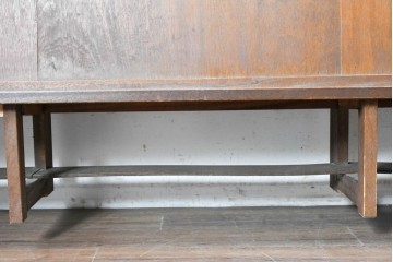 ヨーロッパヴィンテージ　特大!!　幅270cm超え　圧倒的な存在感のチャーチベンチ　(R-089022)