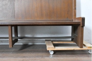 ヨーロッパヴィンテージ　特大!!　幅270cm超え　圧倒的な存在感のチャーチベンチ　(R-089022)