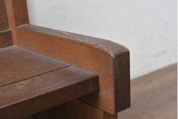 ヨーロッパヴィンテージ　小振りなチャーチベンチ　(R-089023)