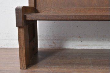 ヨーロッパヴィンテージ　小振りなチャーチベンチ　(R-089023)