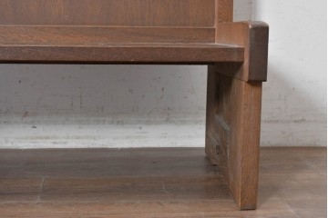 ヨーロッパヴィンテージ　小振りなチャーチベンチ　(R-089023)