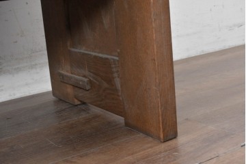 ヨーロッパヴィンテージ　小振りなチャーチベンチ　(R-089023)