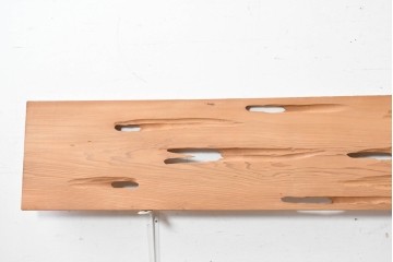 ヴィンテージ建具　昭和後期　杉材　節穴を活かした素朴な表情が味わい深い欄間2枚セット　(R-089035)