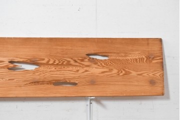 ヴィンテージ建具　昭和後期　杉材　節穴を活かした素朴な表情が味わい深い欄間2枚セット　(R-089036)