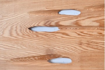 ヴィンテージ建具　昭和後期　杉材　節穴を活かした素朴な表情が味わい深い欄間2枚セット　(R-089036)