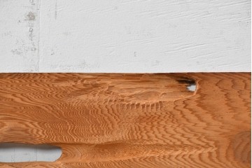 ヴィンテージ建具　昭和後期　屋久杉　節穴を活かした素朴な表情が味わい深い欄間2枚セット　(R-089037)