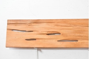 ヴィンテージ建具　昭和後期　杉材　節穴を活かした素朴な表情が味わい深い欄間2枚セット　(R-089038)