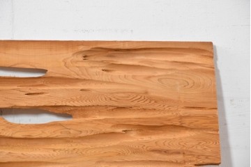 ヴィンテージ建具　昭和後期　杉材　節穴を活かした素朴な表情が味わい深い欄間2枚セット　(R-089038)
