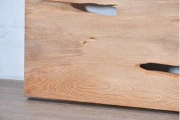 ヴィンテージ建具　昭和後期　杉材　節穴を活かした素朴な表情が味わい深い欄間2枚セット　(R-089038)