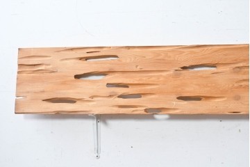 ヴィンテージ建具　昭和後期　杉材　節穴を活かした素朴な表情が味わい深い欄間2枚セット　(R-089038)