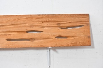ヴィンテージ建具　昭和後期　杉材　節穴を活かした素朴な表情が味わい深い欄間2枚セット　(R-089038)