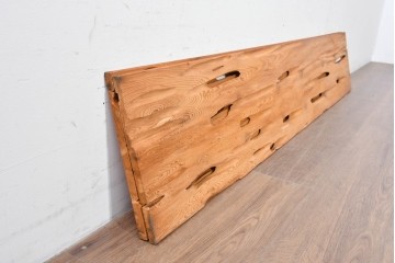 ヴィンテージ建具　昭和後期　杉材　節穴を活かした素朴な表情が味わい深い欄間2枚セット　(R-089038)