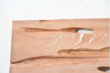 ヴィンテージ建具　昭和後期　杉材　節穴を活かした素朴な表情が味わい深い欄間2枚セット　(R-089039)