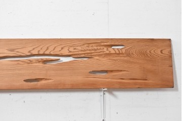 ヴィンテージ建具　昭和後期　杉材　節穴を活かした素朴な表情が味わい深い欄間2枚セット　(R-089039)
