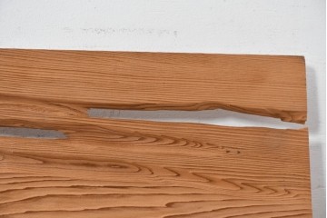 ヴィンテージ建具　昭和後期　杉材　節穴を活かした素朴な表情が味わい深い欄間2枚セット　(R-089040)