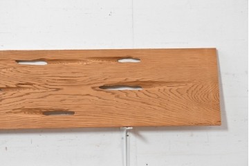 ヴィンテージ建具　昭和後期　杉材　節穴を活かした素朴な表情が味わい深い欄間2枚セット　(R-089041)