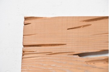 ヴィンテージ建具　昭和後期　杉材　節穴を活かした素朴な表情が味わい深い欄間2枚セット　(R-089041)