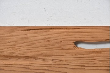ヴィンテージ建具　昭和後期　杉材　節穴を活かした素朴な表情が味わい深い欄間2枚セット　(R-089041)