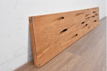 ヴィンテージ建具　昭和後期　杉材　節穴を活かした素朴な表情が味わい深い欄間2枚セット　(R-089041)