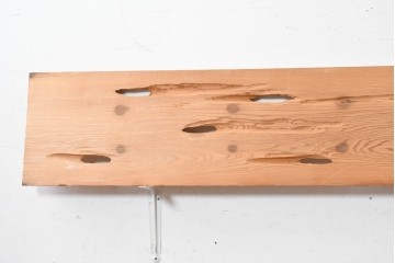 ヴィンテージ建具　昭和後期　杉材　節穴を活かした素朴な表情が味わい深い欄間2枚セット　(R-089042)