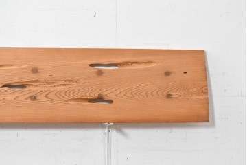 ヴィンテージ建具　昭和後期　杉材　節穴を活かした素朴な表情が味わい深い欄間2枚セット　(R-089042)